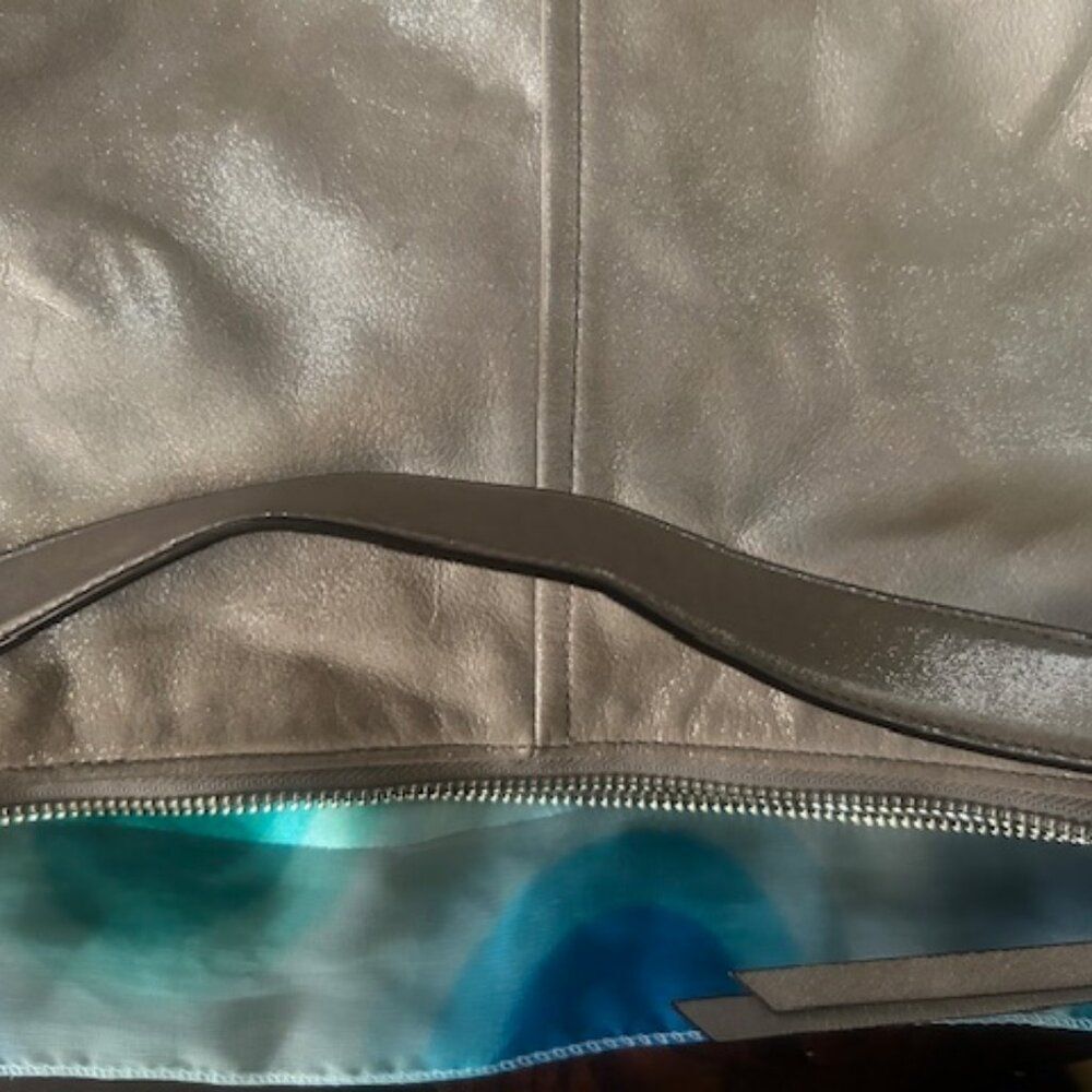Coach 18696 Chelsea Ashley Metallic Gray Shoulder Bag - Picture 9 of 14